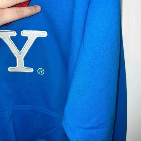 Y2K Style I Heart New York NY Blue Graphic Hoodie Size XL - Picture 3 of 4